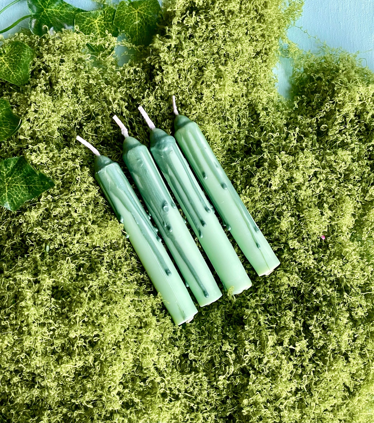 Faerie Soy Wax Green Candlesticks
