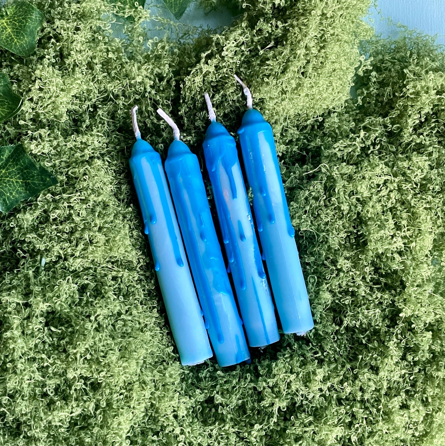 Sea Nymph Soy Wax Blue Candlesticks