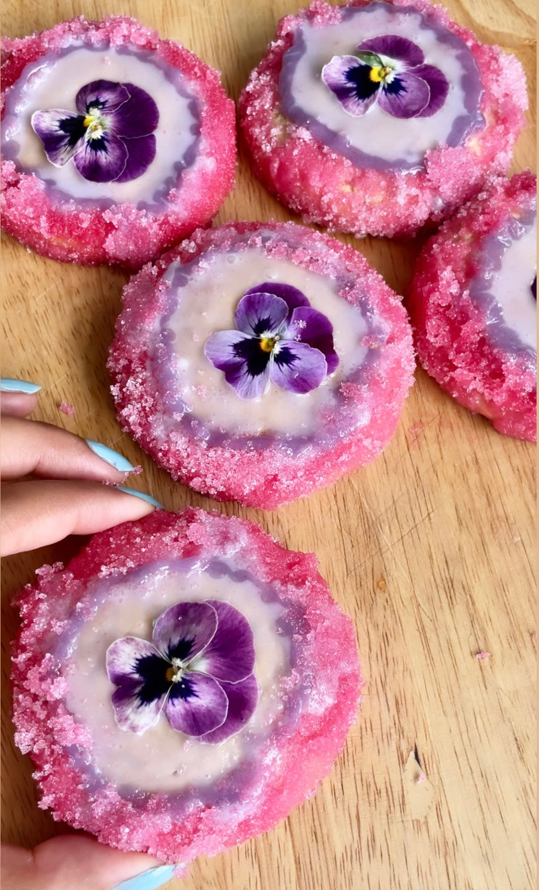 Honey, Hibiscus & Viola Cookies